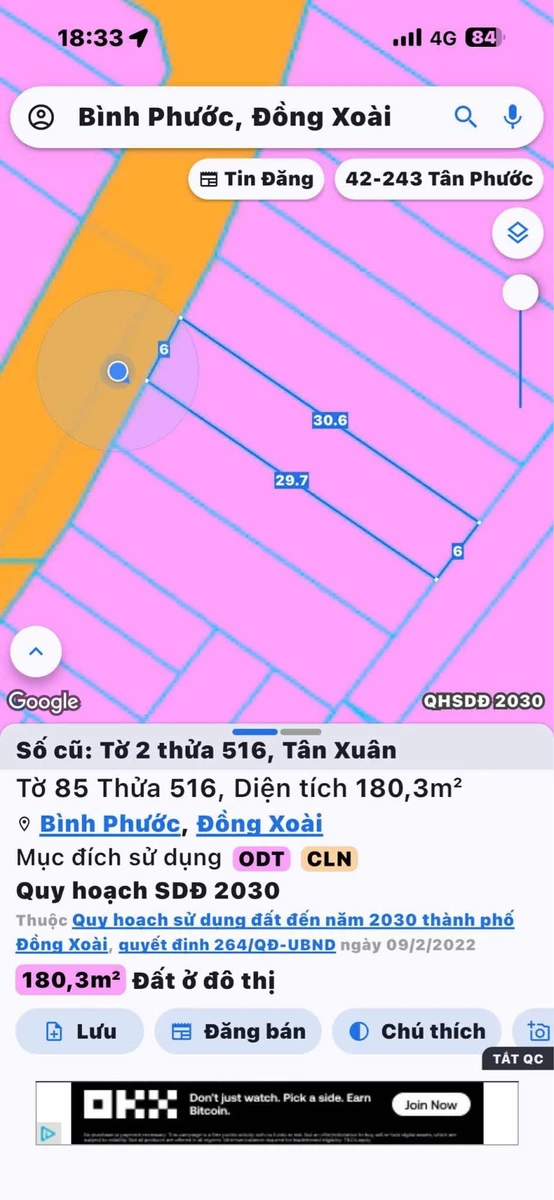Bán đất 180m² Tân Xuân Bình Chánh giá 900 triệu - Ảnh 1