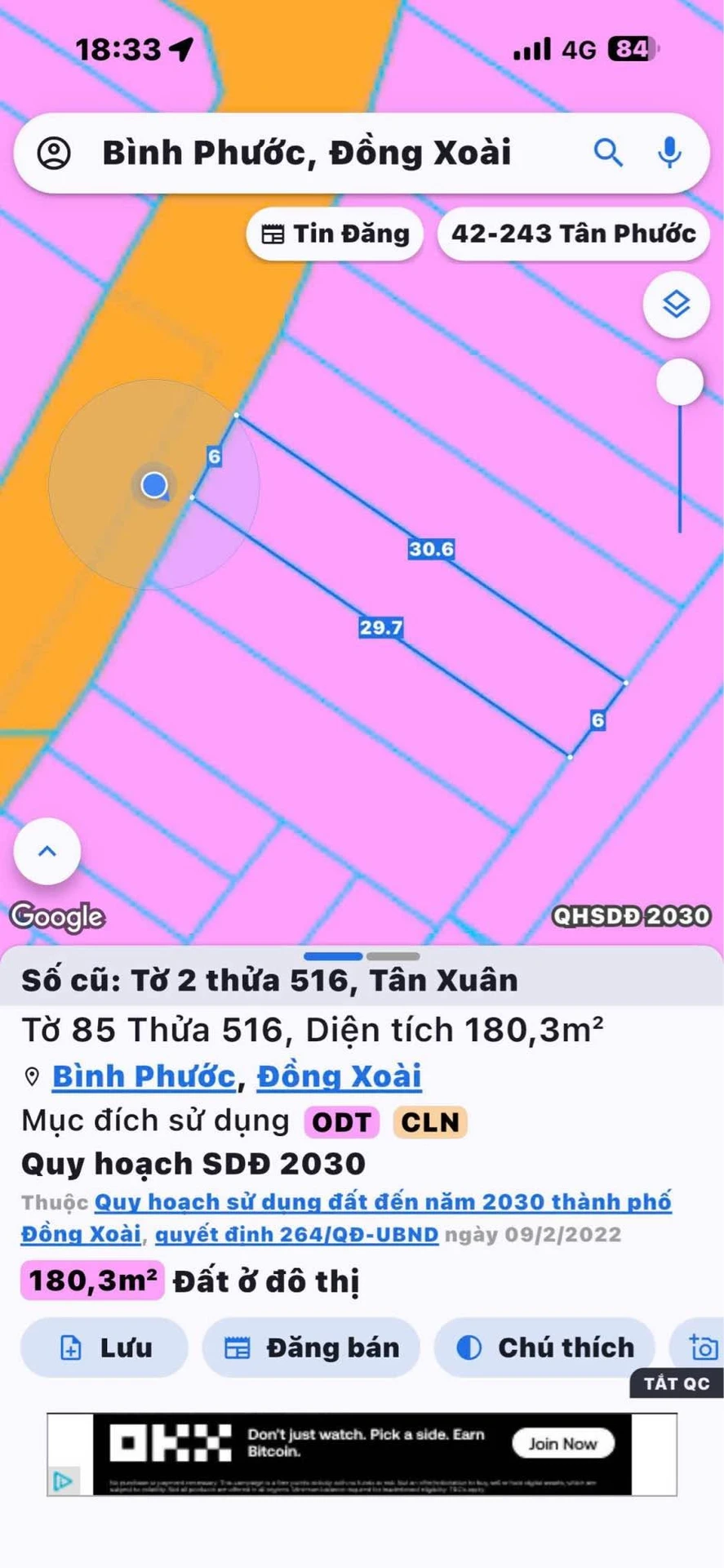 Bán đất 180m² Tân Xuân Bình Chánh giá 900 triệu - Ảnh 1
