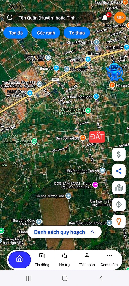 Bán đất mặt tiền đường nhựa Ka8, phường Tân An, Buôn Ma Thuột, 80m2, giá 1,89 tỷ - Ảnh 1