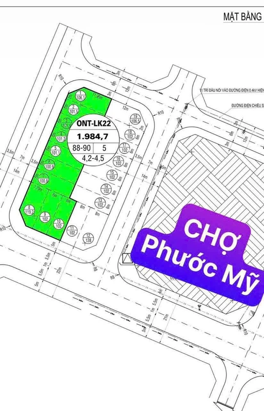 Bán đất 102m2 sát chợ Phước Mỹ Quy Nhơn Tây 725 triệu