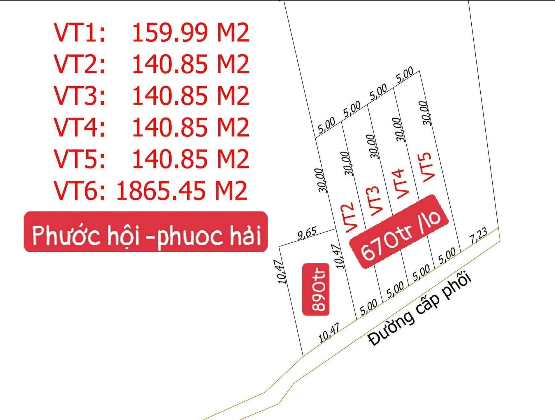Bán đất Phước Hải, Vũng Tàu 150m2 giá 670 triệu - Ảnh 1