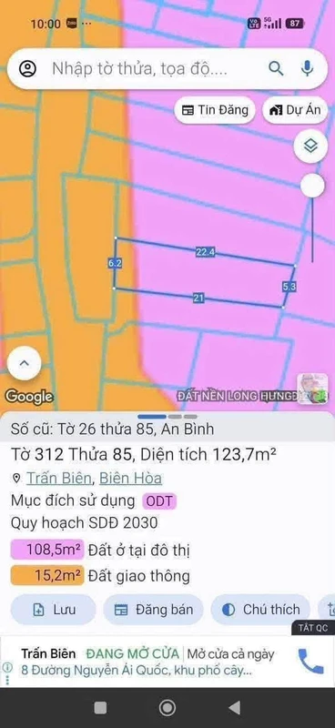 Bán nhà 123m2 phường An Bình, Trấn Biên, Đồng Nai