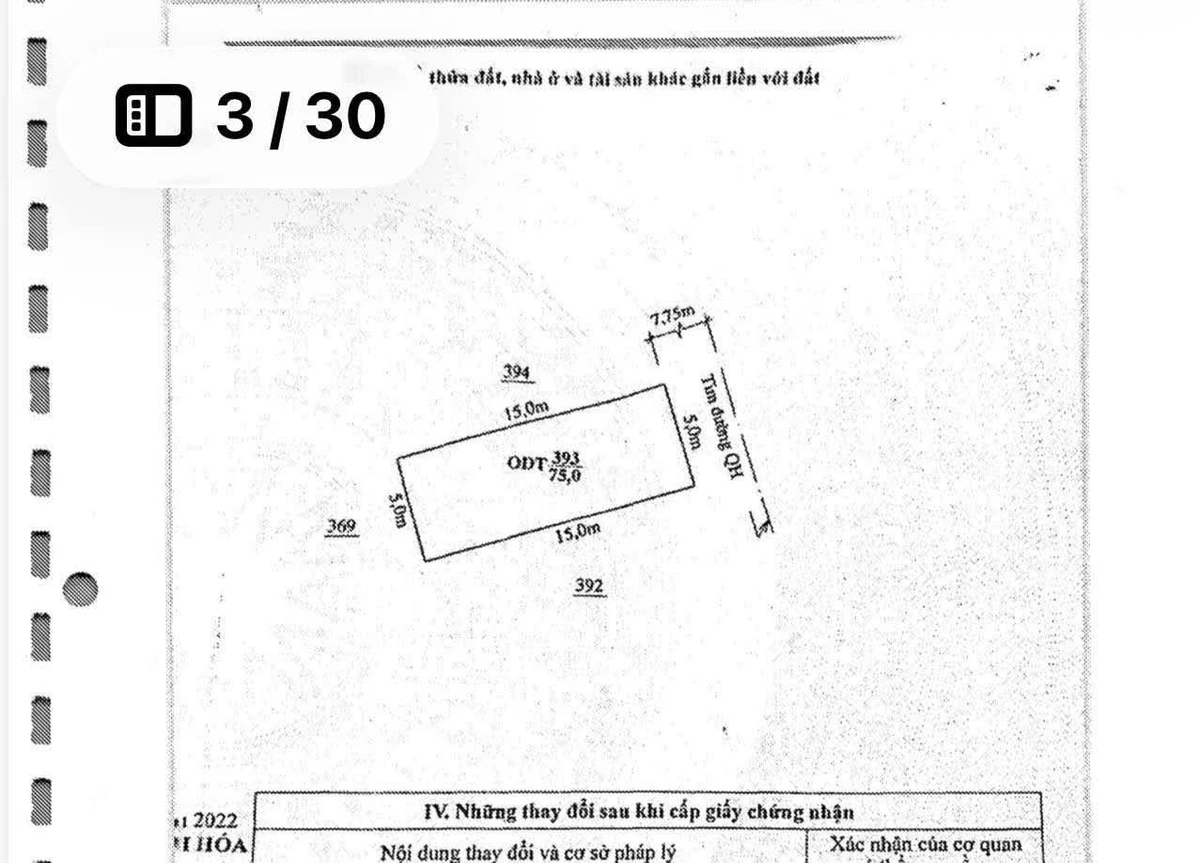 Bán lô đất 75m² mặt tiền 5m Bình Minh 3 tỷ - Ảnh thu nhỏ 2