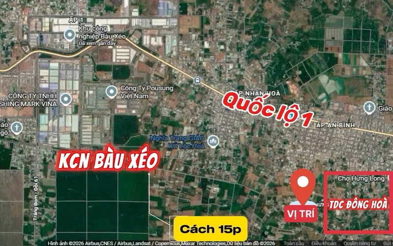 Bán đất nền thổ cư 87m2 sổ riêng gần chợ Hưng Long, Xã Hưng Thịnh, Đồng Nai giá 519 triệu