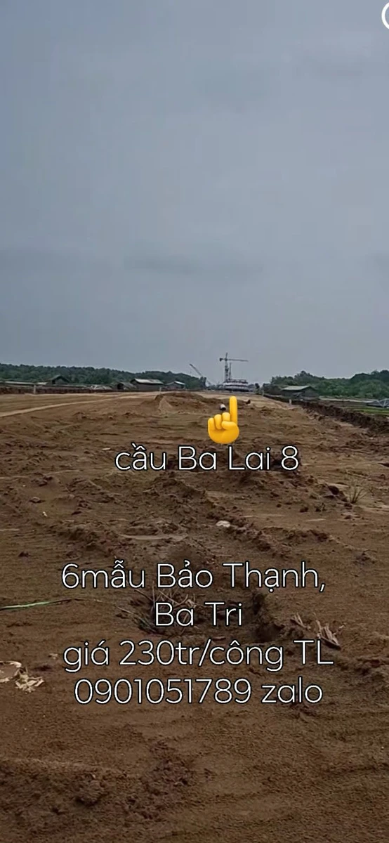 Bán 60.000 m² đất gần Cầu Ba Lai 8, Bến Tre - Ảnh 1
