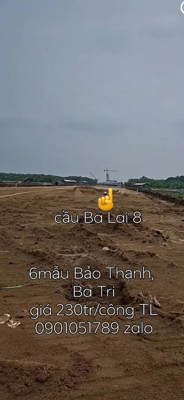 Bán 60.000 m² đất gần Cầu Ba Lai 8, Bến Tre