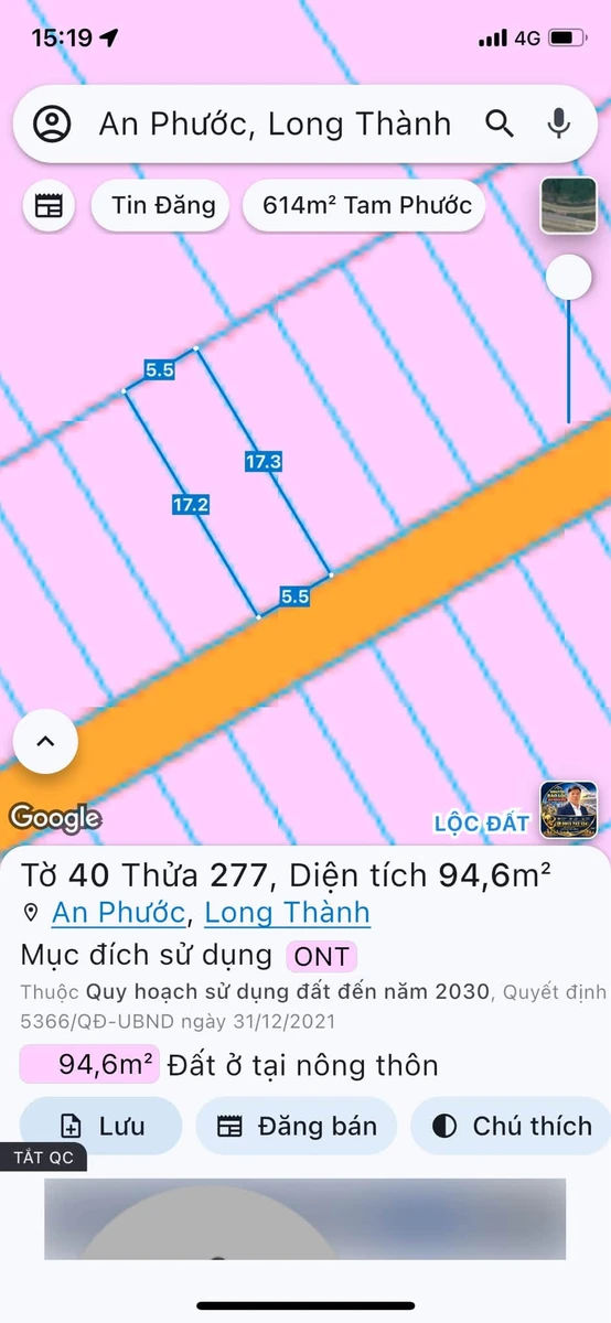 Bán lô đất 95m² An Phước, Long Thành, Đồng Nai 850 triệu - Ảnh thu nhỏ 2