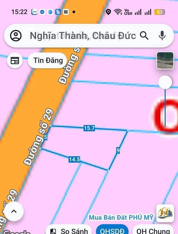 Bán đất mặt tiền 100m2 đường 29 Nghĩa Thành Châu Đức - Ảnh thu nhỏ 2