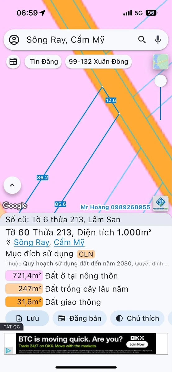Bán đất 1000 m² Cẩm Mỹ Đồng Nai giá 6 tỷ sổ hồng - Ảnh thu nhỏ 2