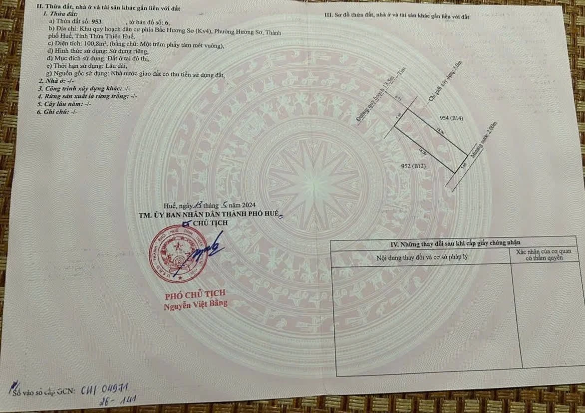 Bán đất KQH Hương Sơ 100,8m² view kênh, giá 1,8 tỷ - Ảnh thu nhỏ 5