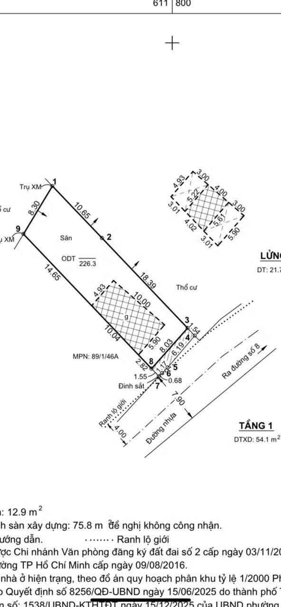 Bán đất 226m2 ngang 8m đường số 8 Tăng Nhơn Phú B, Quận 9, giá 18,6 tỷ - Ảnh thu nhỏ 2