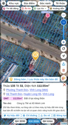 Bán đất nền dự án đẹp tại Vĩnh Long New Town, 1,6 tỷ, 112m2 - Ảnh 1