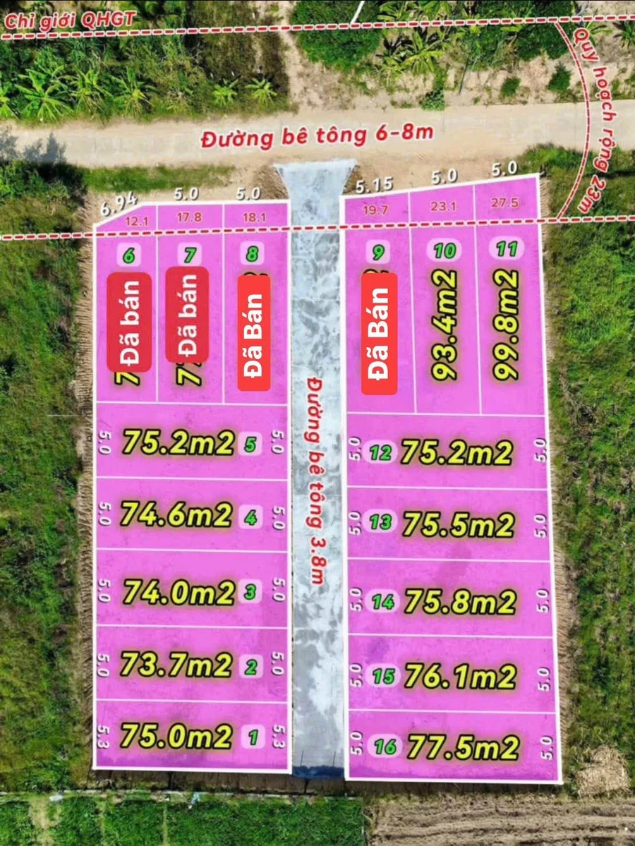 Bán đất Diên Phước 75m² sổ đỏ 350 triệu - Ảnh thu nhỏ 3