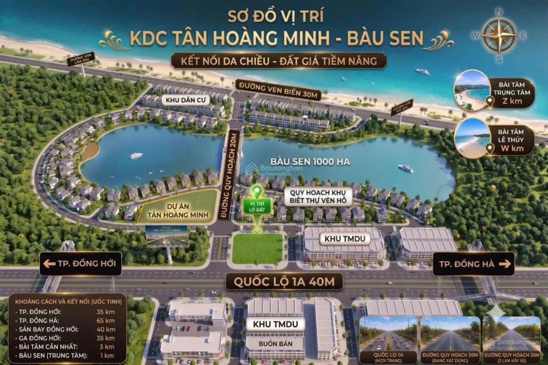 Chỉ từ 400 triệu sở hữu đất nền ven hồ Bàu Sen (mặt tiền QL1A) - Ảnh 1
