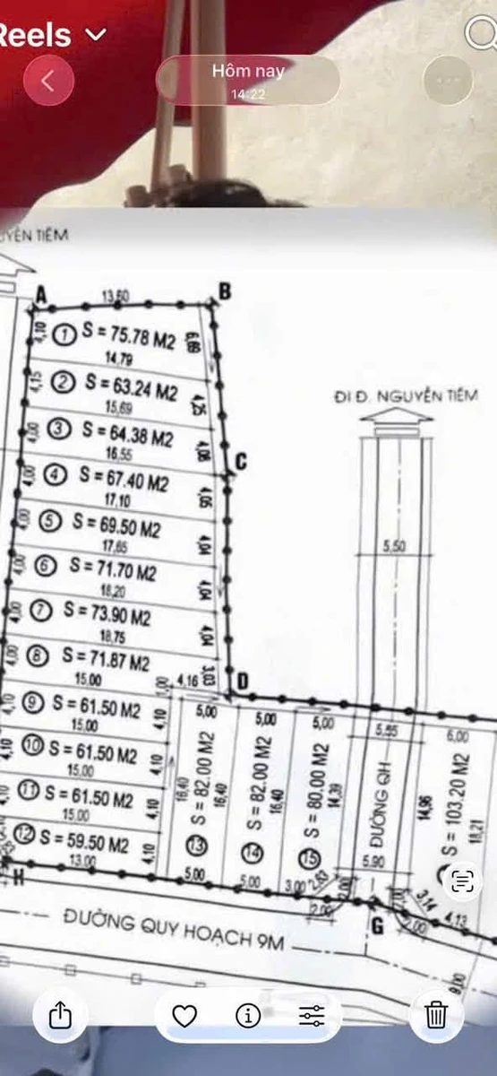 Bán đất khu đấu giá Nguyễn Tiềm, Đội Cung, 76m² - Ảnh thu nhỏ 2