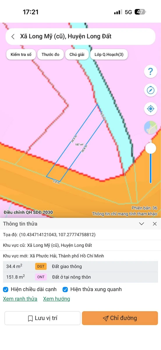 Bán đất Phước Hải 186m2 sổ hồng 1 tỷ 350 triệu - Ảnh thu nhỏ 4