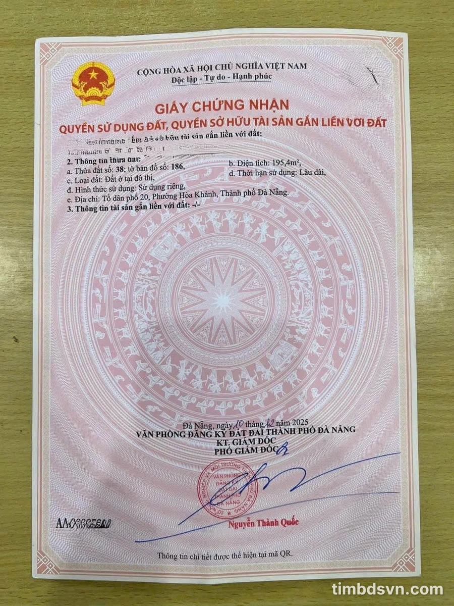 Bán lô đất 196m² mặt tiền 6,2m Nam Cao, Liên Chiểu, Đà Nẵng - Ảnh thu nhỏ 2