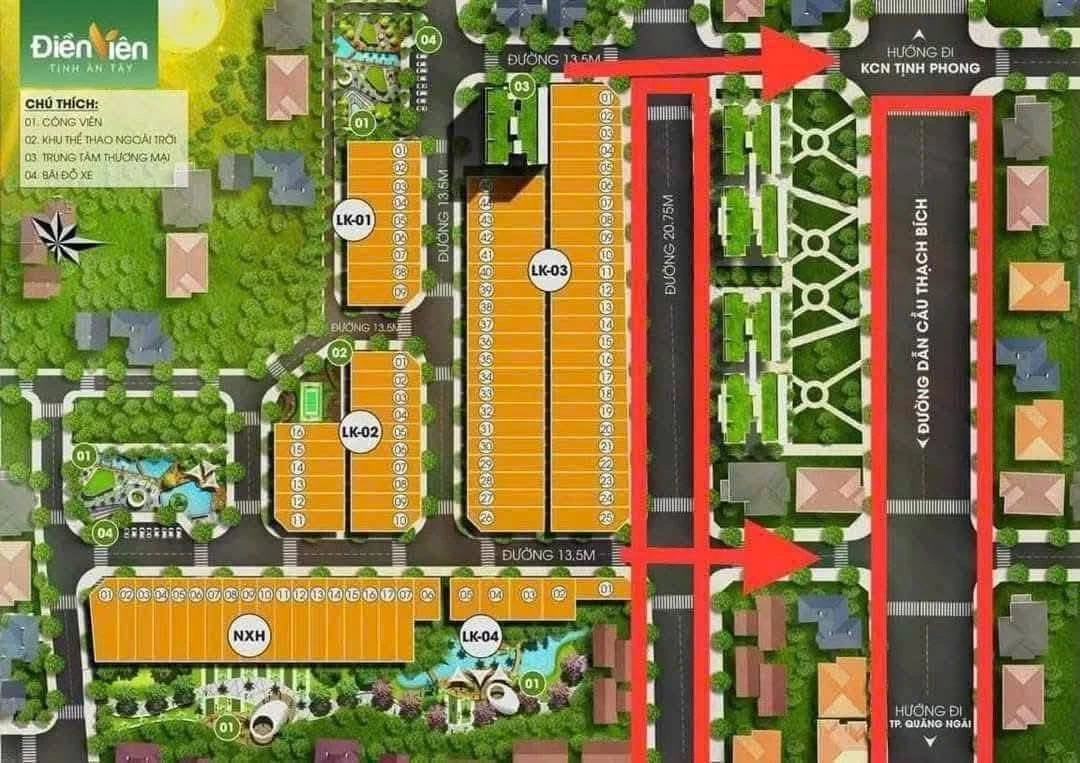 Bán đất mặt tiền 105m² Khu Dân Cư Điền Viên - Ảnh 1