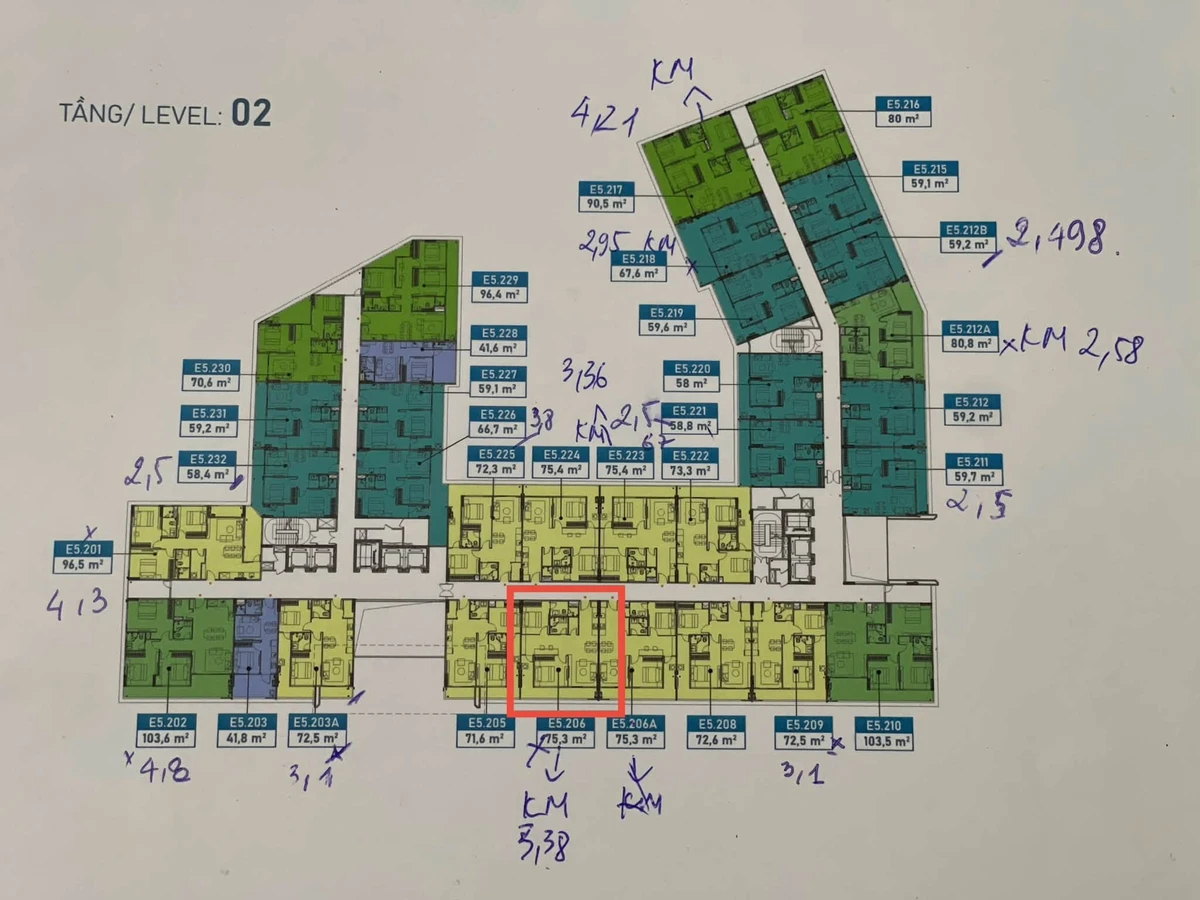 Bán căn hộ 2PN 75,3m² view sông Thái Bình Ecopark 3,38 tỷ - Ảnh 1