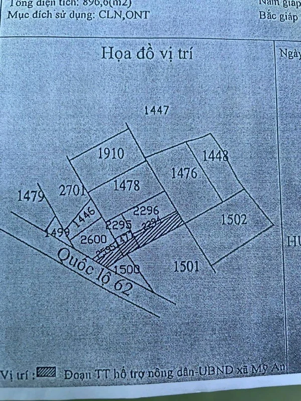 Bán lô đất 4400m² mặt tiền Quốc lộ 62, Thủ Thừa, Long An
