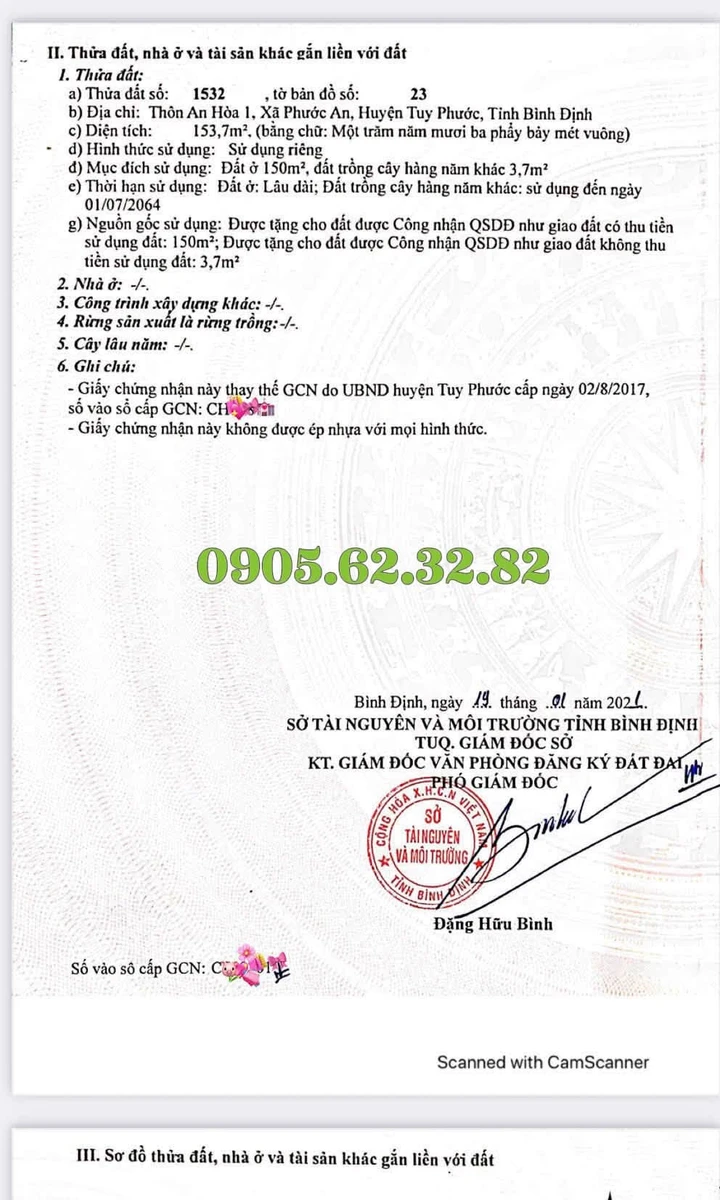 Bán gấp lô góc 2 mặt kiệt 153.7m2 tại KCN Phước An, Tuy Phước - Ảnh thu nhỏ 5