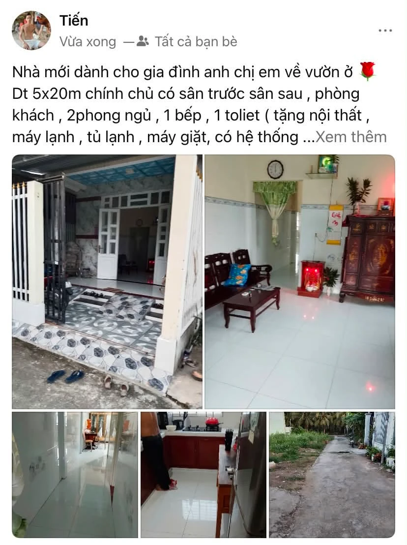 Nhà bán 5x20m, 2 PN, sân trước sau, Nhà Bè, 1 tỷ - Ảnh 1