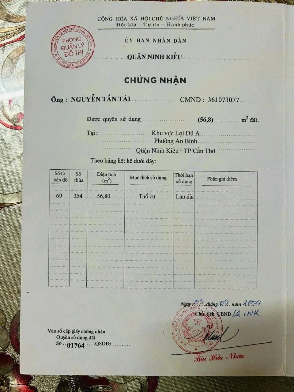 Bán nền đất thổ cư 56m² có GPXD Bình Chánh 1 tỷ 500 - Ảnh 1