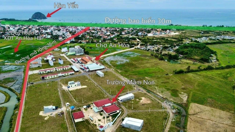 Bán đất chợ Yến (khu dân cư Tân An) 112.8m2 tại An Hoà, Tuy An, Phú Yên, giá tốt chỉ với 900 triệu