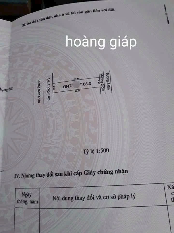 Bán đất mặt tiền Hoàng Giáp An Lâm Nam Sách 108m2 giá 1 tỷ 6 - Ảnh thu nhỏ 3