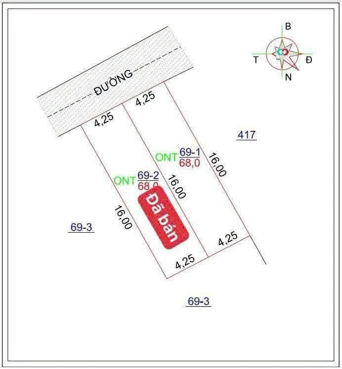 Bán đất 68m² mặt tiền tại Văn Giang, Hưng Yên giá 3 tỷ - Ảnh thu nhỏ 4