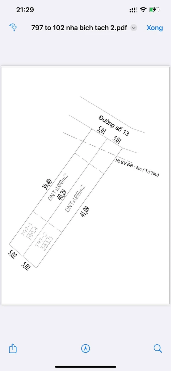 Bán đất mặt tiền đường Nha Bích Nhà Bè 100m² - Ảnh thu nhỏ 3