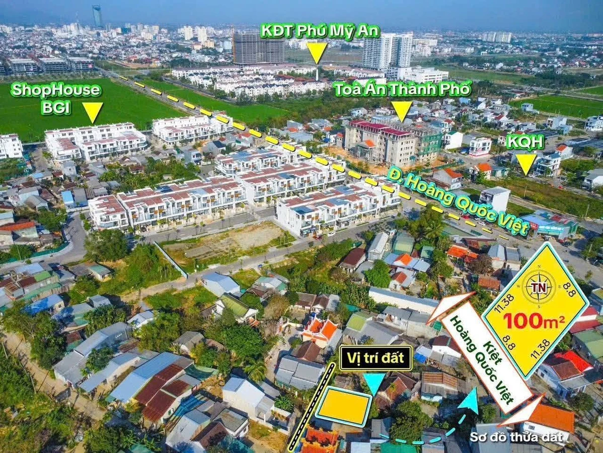 Bán lô đất 100m² kiệt Hoàng Quốc Việt, Huế sổ riêng - Ảnh 1