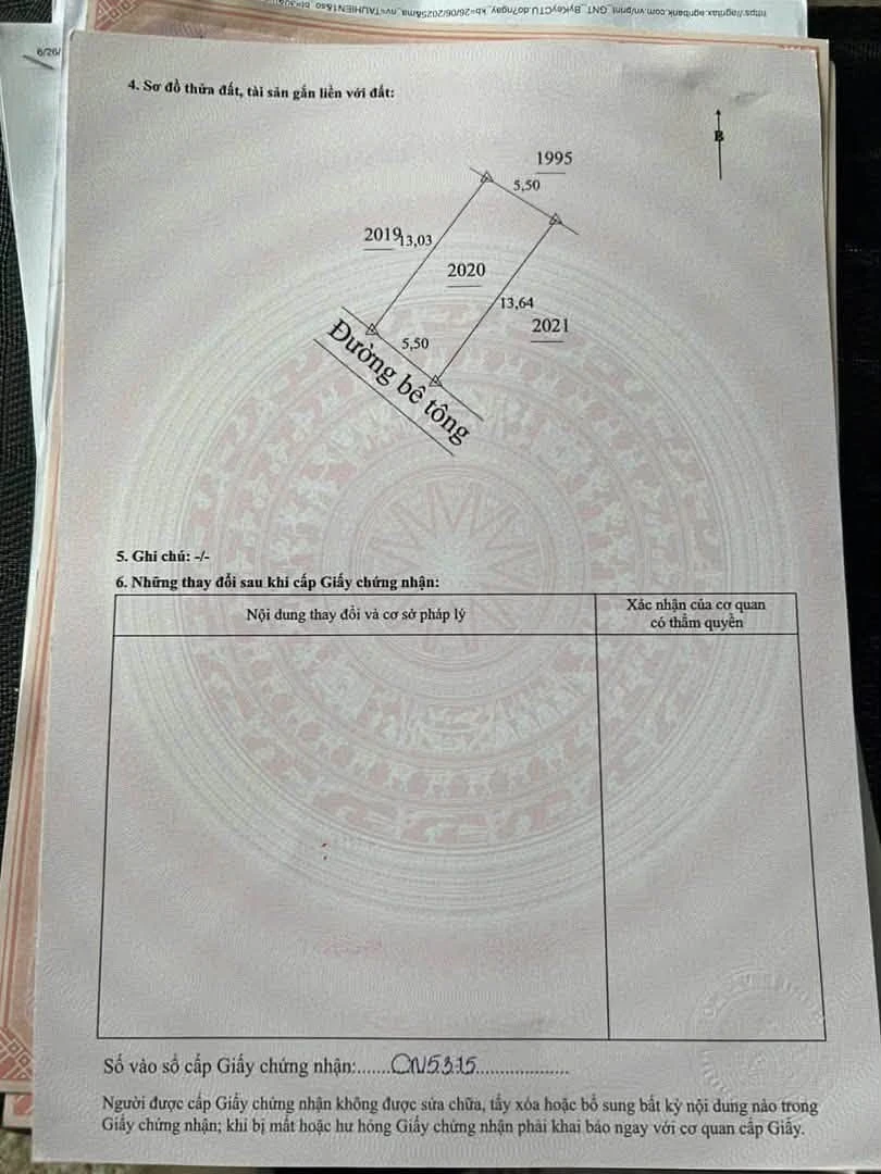 Bán 2 lô đất thổ cư liền kề Tân Hiệp, Tân Uyên, gần KCN Nam Tân Uyên giá 1,35 tỷ - Ảnh thu nhỏ 3