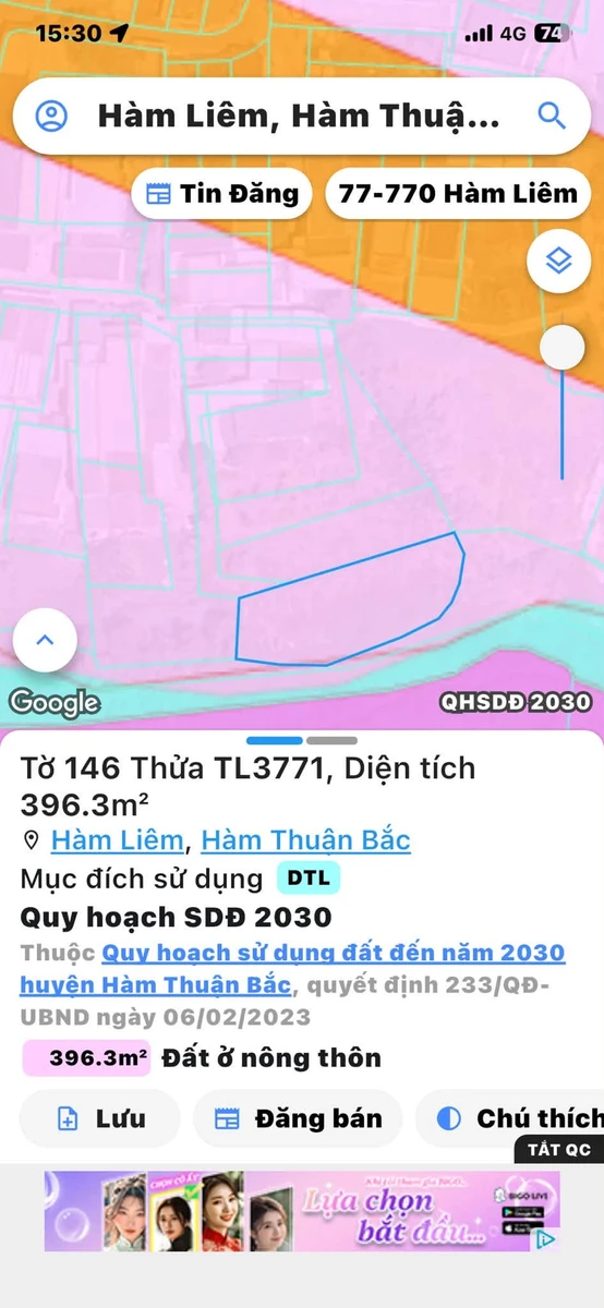 Bán đất 620m² thổ cư 245m² Phan Thiết 1 tỷ 350 - Ảnh thu nhỏ 4
