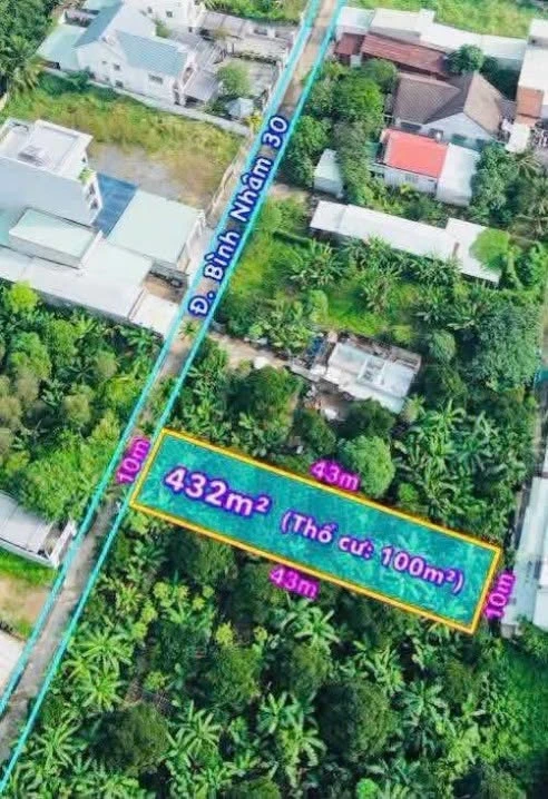 Bán đất ODT 100m2 ngang 10m đường Bình Nhâm 30, Thuận An, Bình Dương giá 7,2 tỷ - Ảnh 1