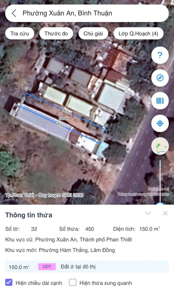 Bán đất ODT Xuân An 150m² mặt tiền 16m hướng Đông Phan Thiết - Ảnh thu nhỏ 3