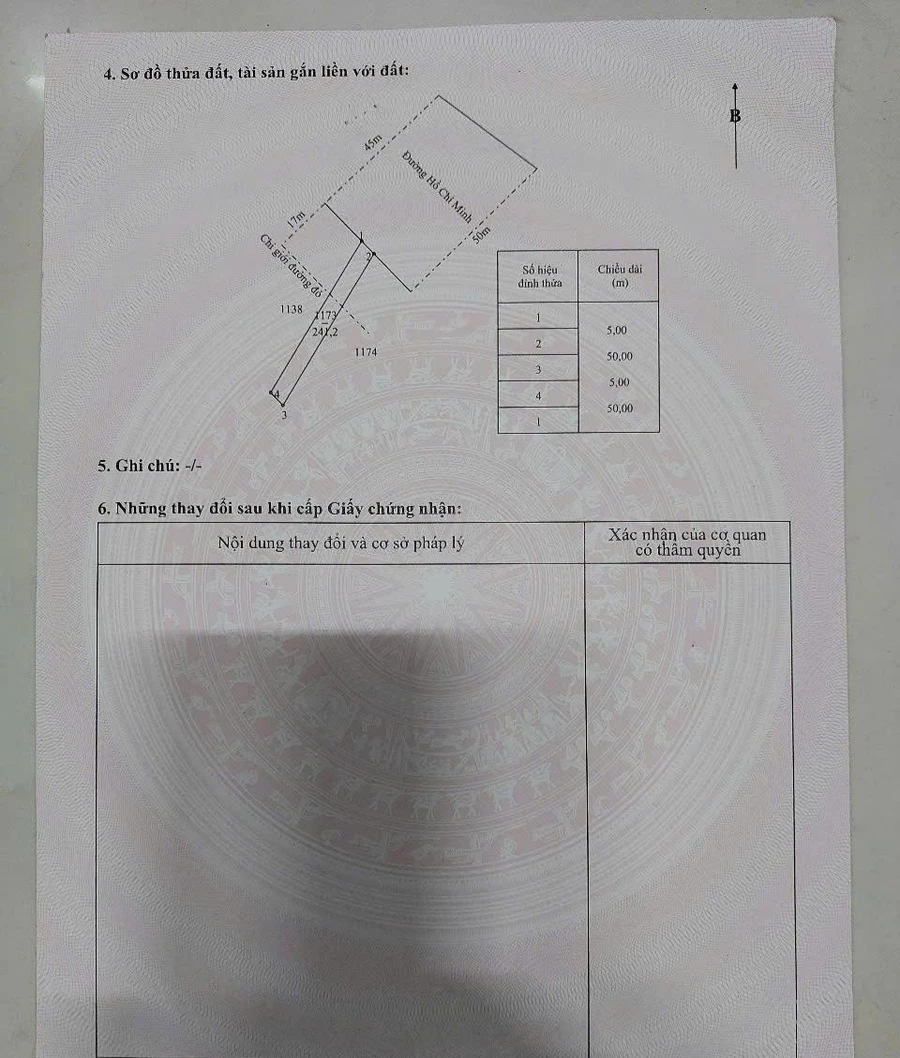 Bán đất mặt tiền đường Hồ Chí Minh 5x50m giá 1 tỷ 3 tại Hậu Nghĩa - Ảnh thu nhỏ 3