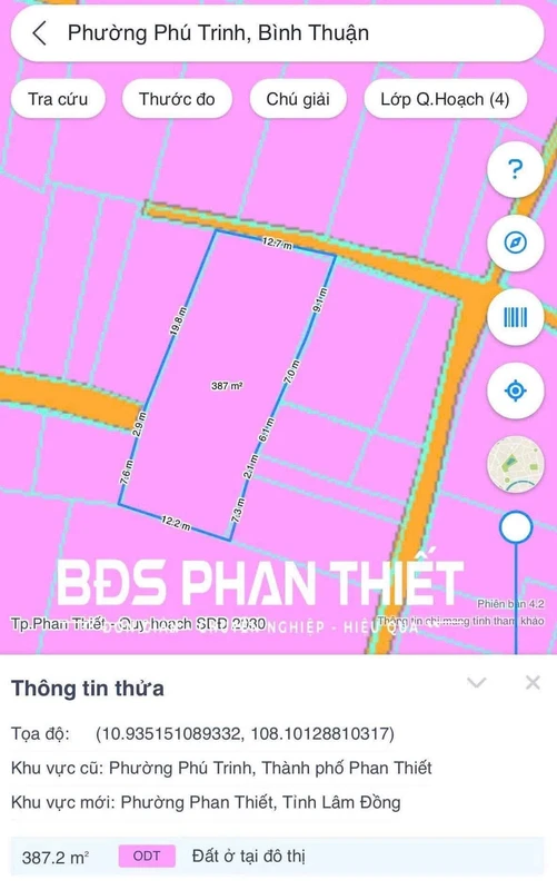 Bán đất 387 m² có nhà + phòng trọ Phan Thiết 4.8 tỷ