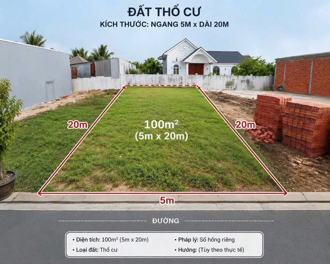 Bán đất nền 110m² hẻm Ngô Thì Sỹ Phường An Bình 850 triệu - Ảnh 1