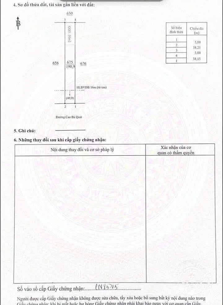 Bán đất mặt tiền Cao Bá Quát 185m² Quận 12 - Ảnh thu nhỏ 4