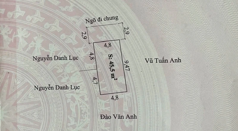 Bán lô đất 45.5m2 mặt tiền 4.8m Phạm Gia Mô Hải Phòng