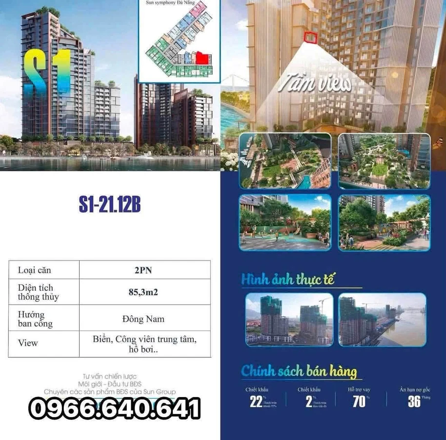 Bán căn hộ S1 Symphony Sơn Trà 85,3m2 giá 5 tỷ 8 - Ảnh thu nhỏ 3