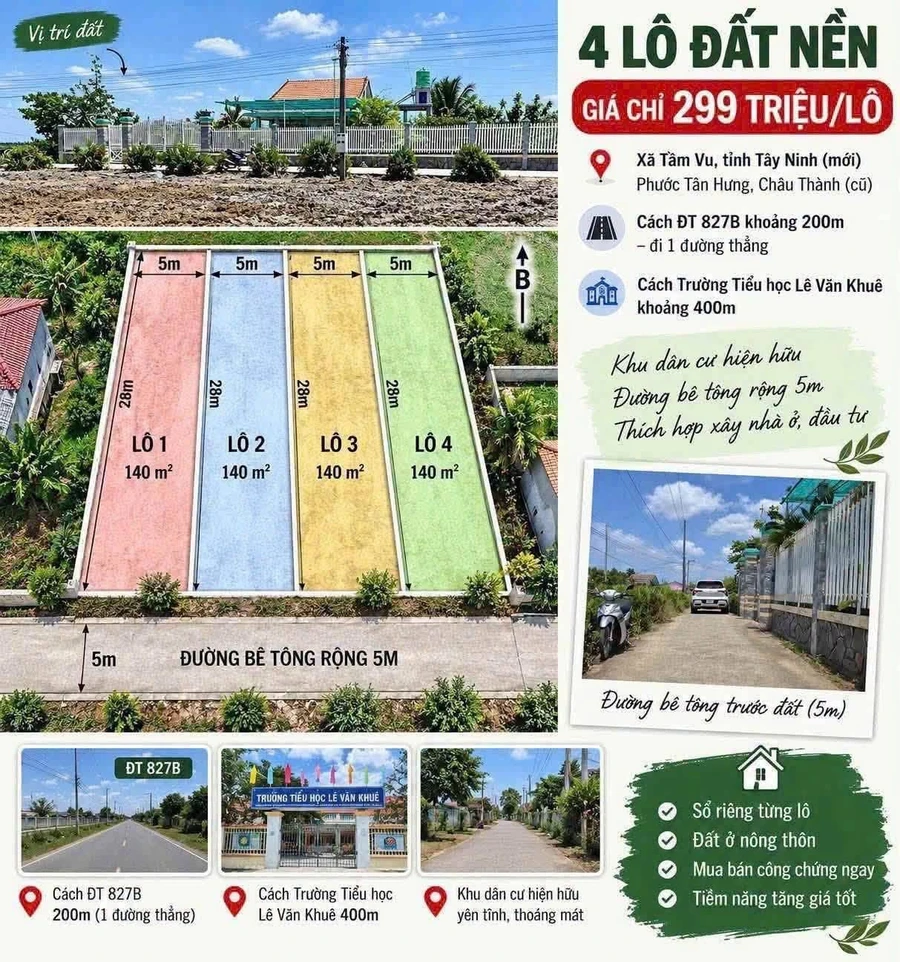 Bán đất thổ cư 5x29m Phước Tân Hưng, Long An - Ảnh thu nhỏ 3