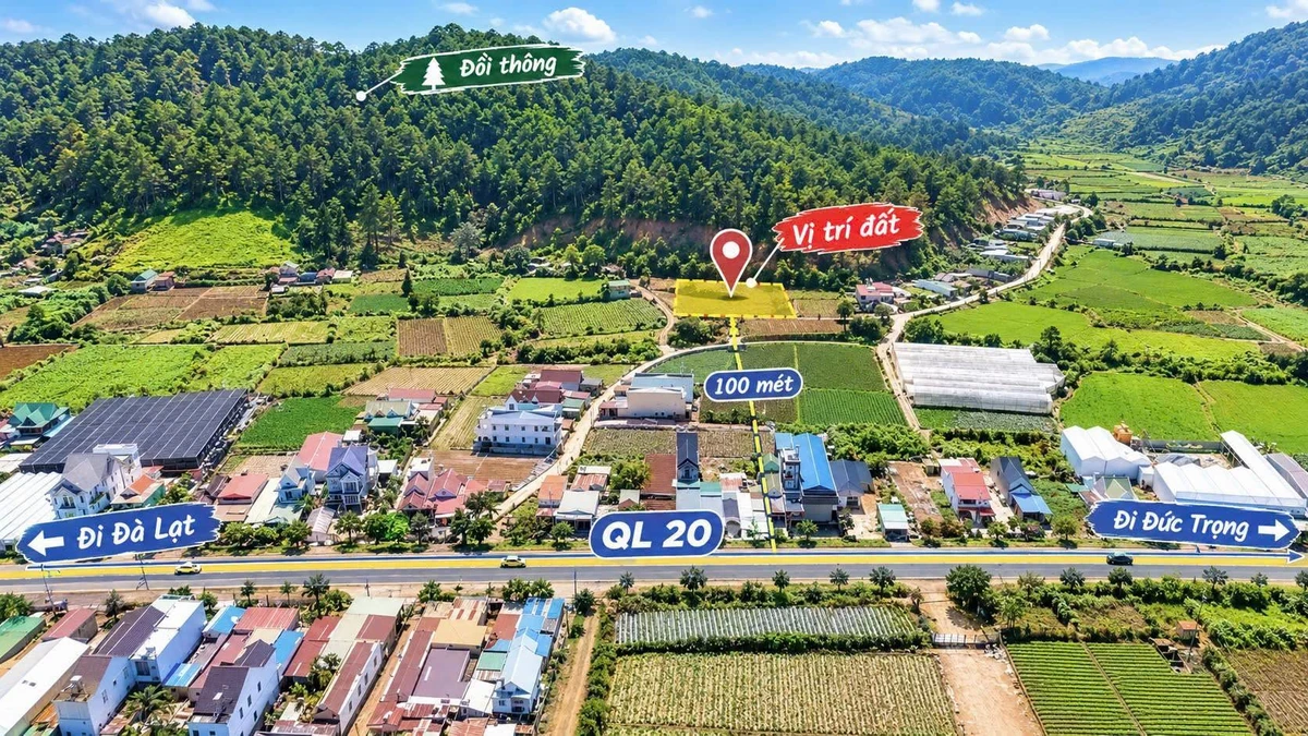 Bán đất thổ cư 100m² chân đèo Prenn, sát Đà Lạt, giá 950 triệu - Ảnh thu nhỏ 2