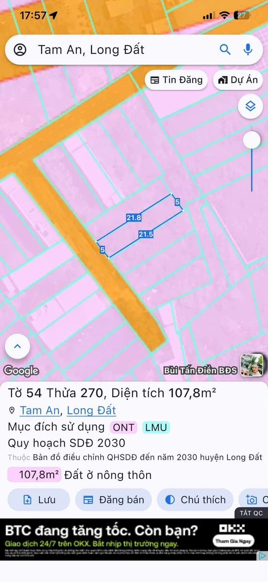 Bán 4 lô đất liền kề An Ngãi Long Điền, 120m², 1,1-1,3 tỷ - Ảnh thu nhỏ 3
