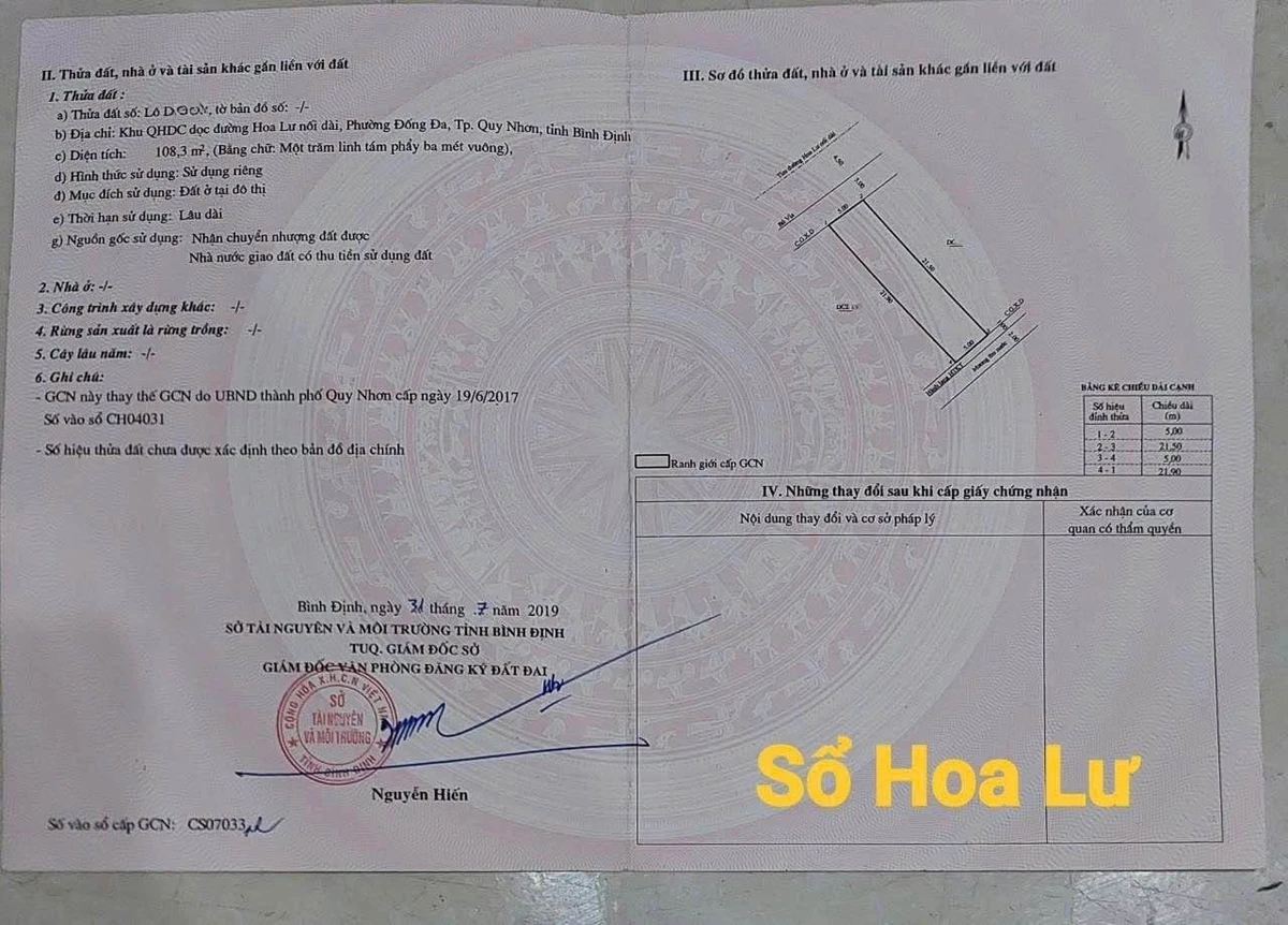 Bán đất mặt tiền Hoa Lư Quy Nhơn 108m² 6 tỷ - Ảnh thu nhỏ 2