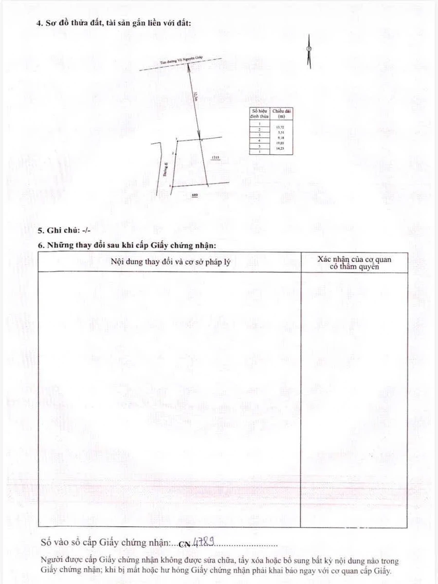 Bán lô đất 2 mặt tiền Võ Nguyên Giáp 222.8m2 - 4.4 tỷ - Ảnh thu nhỏ 4