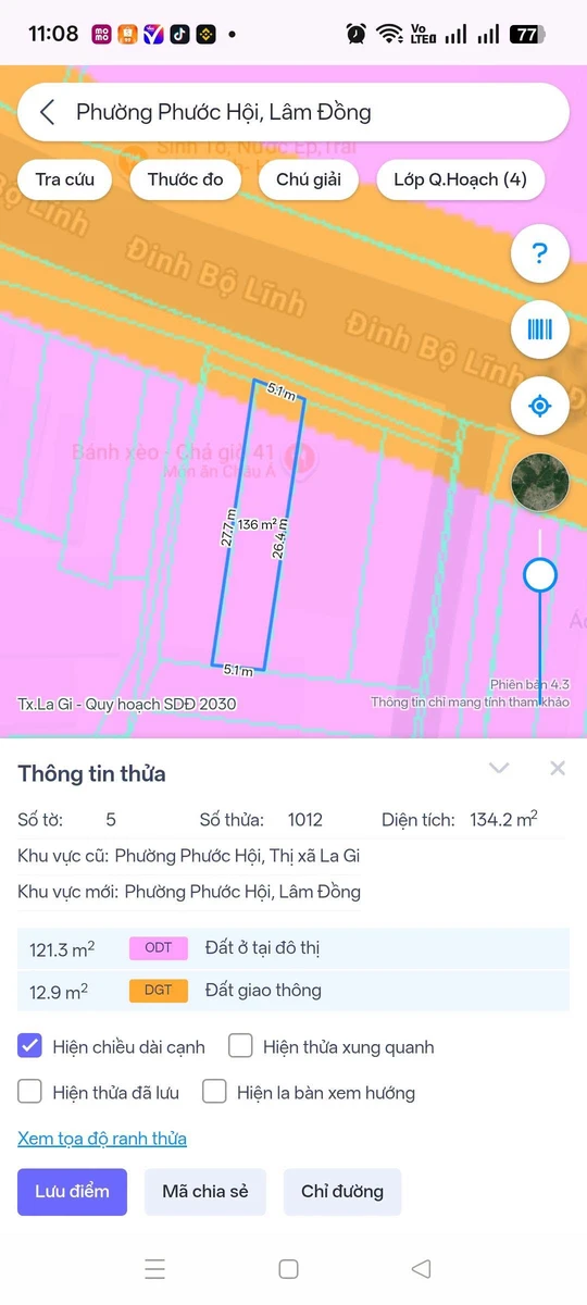 Bán lô đất mặt tiền Đinh Bộ Lĩnh, 125m², Lâm Đồng - Ảnh thu nhỏ 3