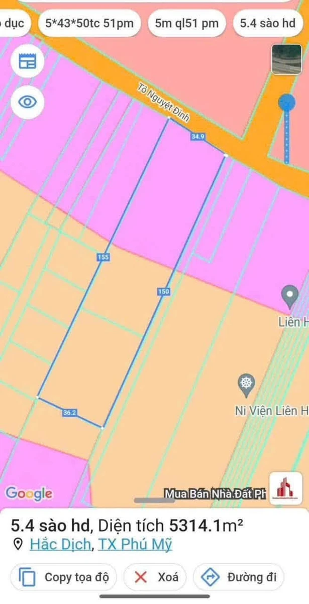 Bán 5400m² đất mặt tiền Tô Nguyệt Định, Tân Thành - Ảnh 1
