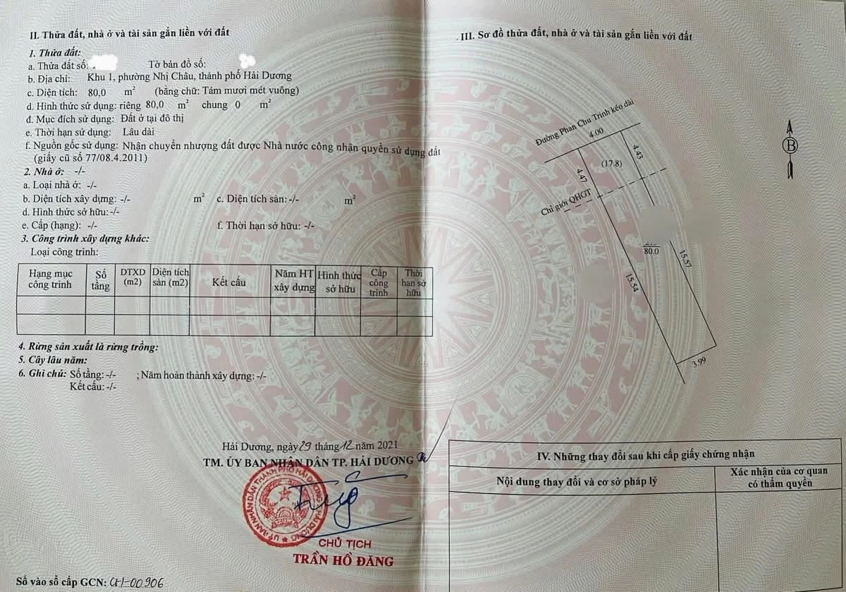 Bán đất mặt phố Phan Chu Chinh Thái Bình 80m2, 1 tỷ 9 - Ảnh thu nhỏ 3